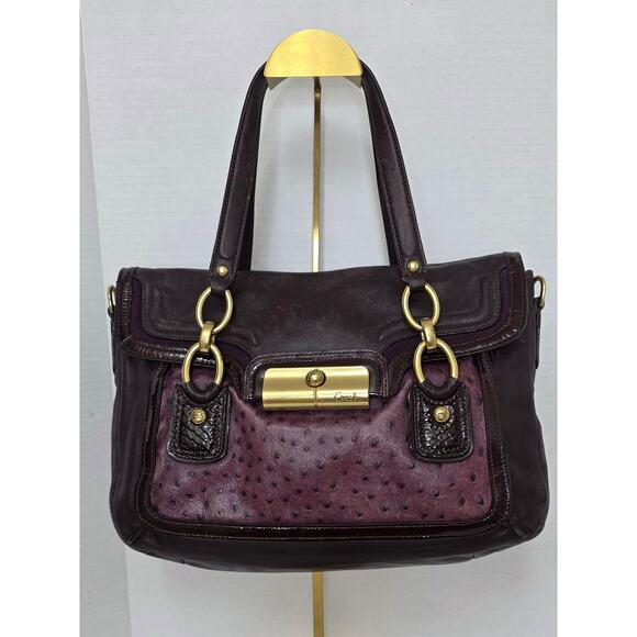 Coach Kristin Spectator Handbag shoulder bag burgundy F1193-18282 - Picture 1 of 2